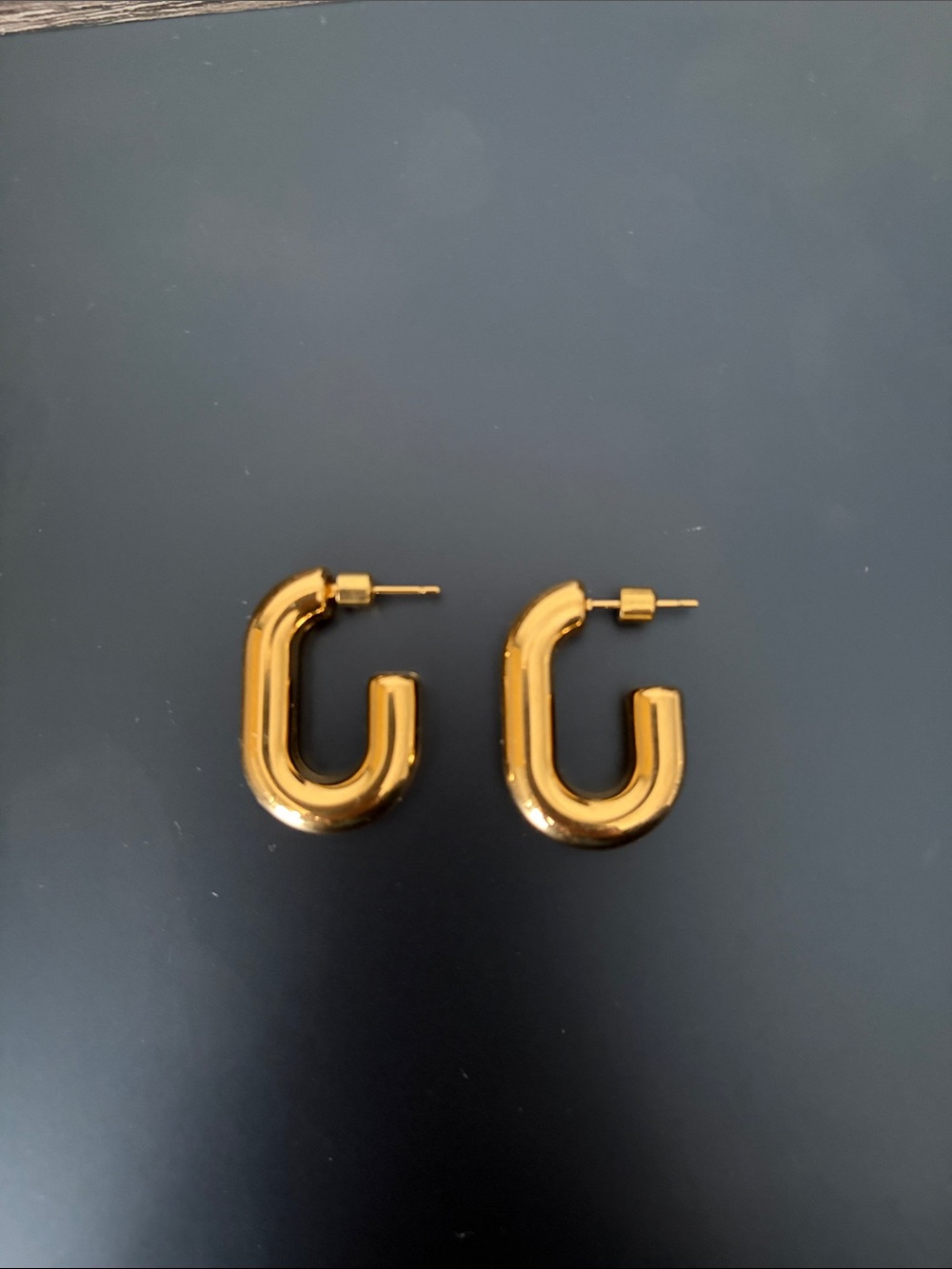 Gold Chunky Open Hoop Earrings - Women Jewelry